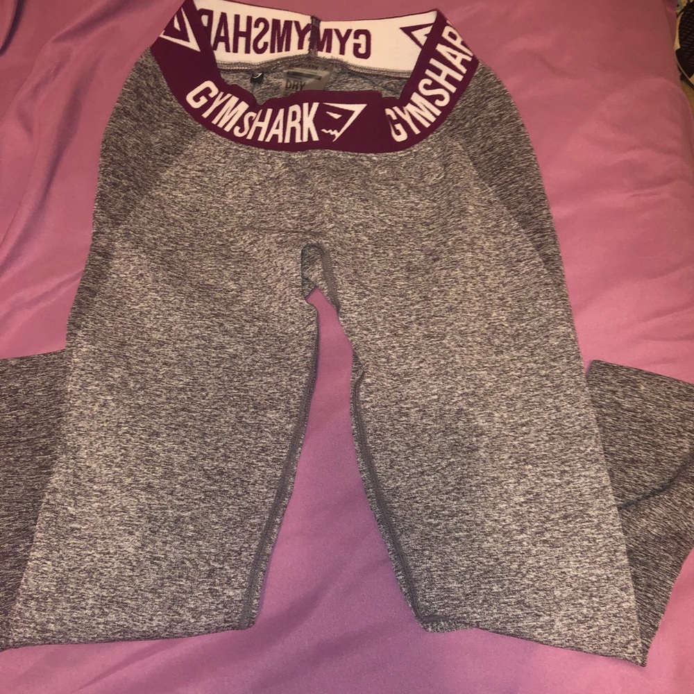 Grey gymshark crop flex leggings